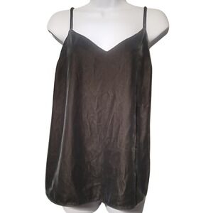 Old Navy Womens Tank Top Camisole Strappy Velvet‎ Velour Black Medium Goth